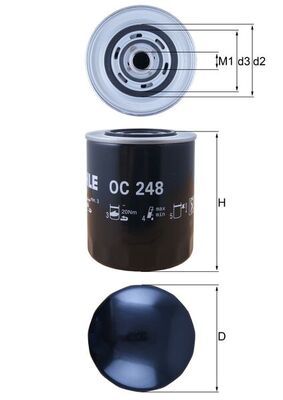 Mahle OC248 Oil Filter - 1