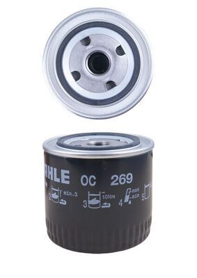 Mahle OC269 Oil Filter - 2