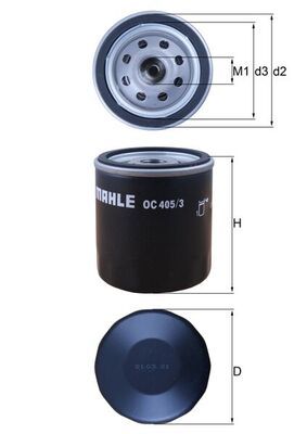 Mahle OC405/3 Oil Filter - 1