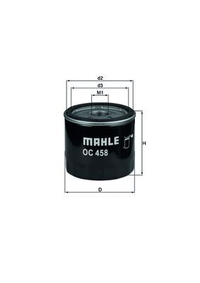Mahle OC458 Oil Filter - 1