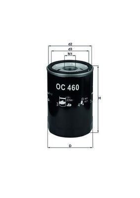 Mahle OC460 Oil Filter - 1