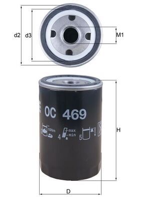 Mahle OC469 Oil Filter - 1