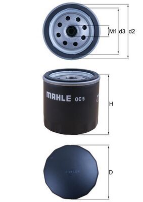 Mahle OC5 Oil Filter - 1