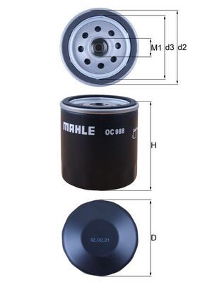 Mahle OC988 Oil Filter - 1