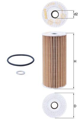 Mahle OX1048D Oil Filter - 1