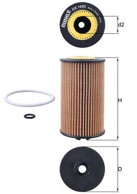 Mahle OX1058D Oil Filter - 1