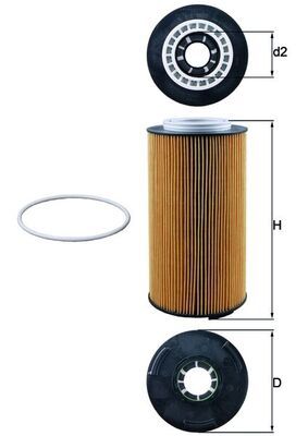 Mahle OX1097D Oil Filter - 1