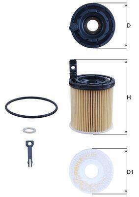 Mahle OX1121D Oil Filter - 1