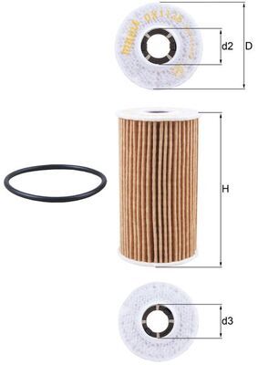 Mahle OX1138D Oil Filter - 1
