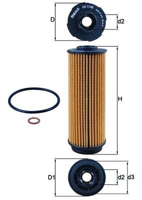 Mahle OX1146D Oil Filter - 1