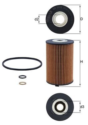 Mahle OX1158D Oil Filter - 1