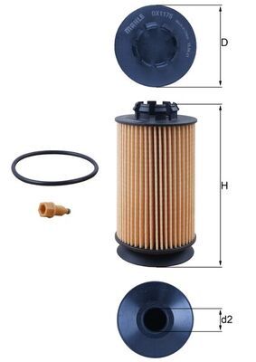 Mahle OX1175D Oil Filter - 1