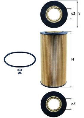Mahle OX123/1D Oil Filter - 1