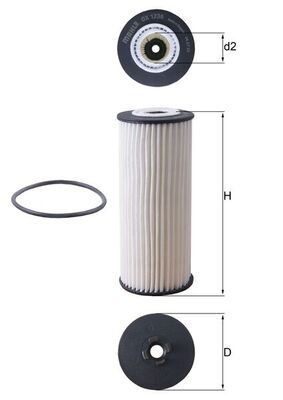 Mahle OX1236D Oil Filter - 1