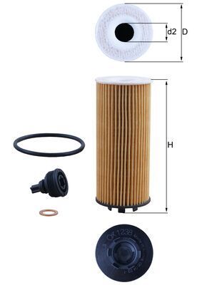 Mahle OX1238D Oil Filter - 1