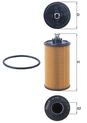 Mahle OX1245D Oil Filter - 1