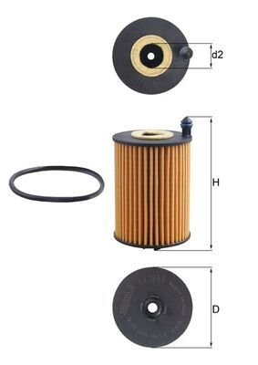 Mahle OX1266D Oil Filter - 1