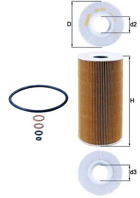 Mahle OX126D Oil Filter - 1