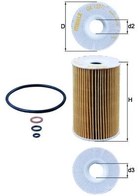 Mahle OX127/1D Oil Filter - 1