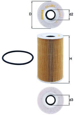 Mahle OX128/1D Oil Filter - 1