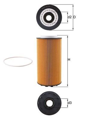 Mahle OX1293D Oil Filter - 1