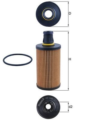 Mahle OX1338D Oil Filter - 1