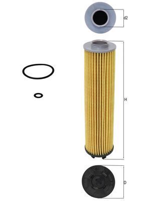 Mahle OX1340D Oil Filter - 1
