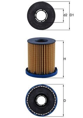 Mahle OX1350 Oil Filter - 1