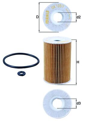 Mahle OX135/1D Oil Filter - 1