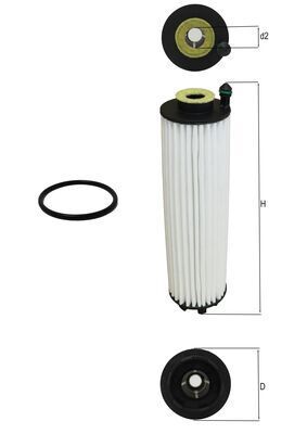 Mahle OX1366D Oil Filter - 1