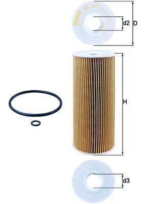 Mahle OX143D Oil Filter - 1