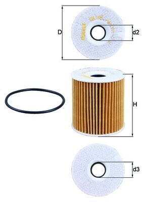 Mahle OX149D Oil Filter - 1