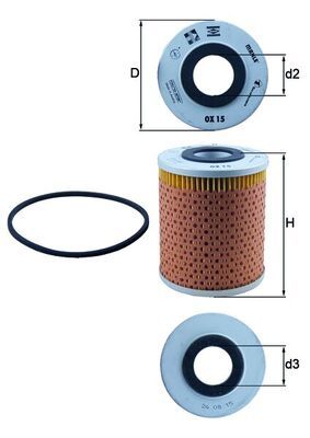 Mahle OX15D Oil Filter - 1