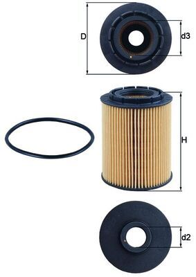 Mahle OX160D Oil Filter - 1