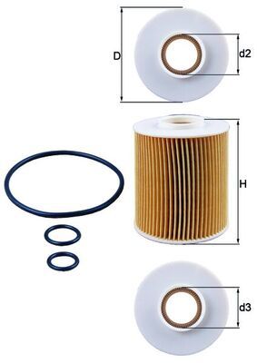 Mahle OX163/4D Oil Filter - 1