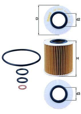 Mahle OX166/1D Oil Filter - 1