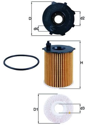 Mahle OX171/16D Oil Filter - 1