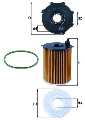 Mahle OX171/2D1 Oil Filter - 1