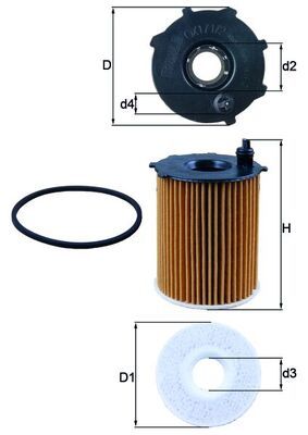 Mahle OX171/2D Oil Filter - 1