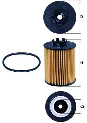 Mahle OX173/2D Oil Filter - 1