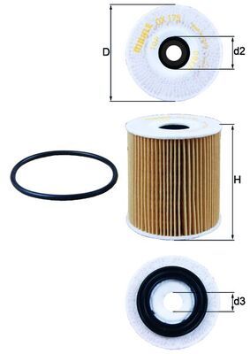 Mahle OX175D Oil Filter - 1