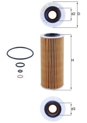 Mahle OX177/3D Oil Filter - 1