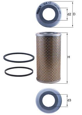 Mahle OX17D Oil Filter - 1