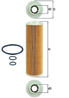Mahle OX183/5D Oil Filter - 1