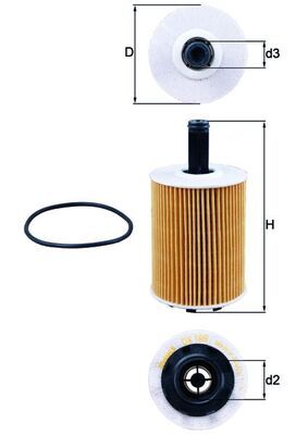 Mahle OX188D Oil Filter - 1