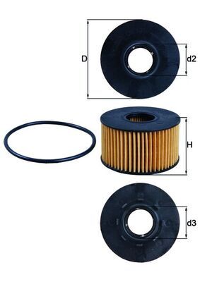 Mahle OX191D Oil Filter - 1
