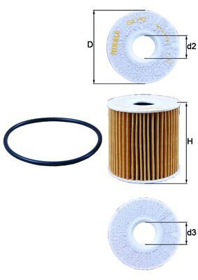 Mahle OX192D Oil Filter - 1