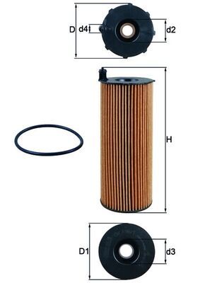 Mahle OX196/1D1 Oil Filter - 1