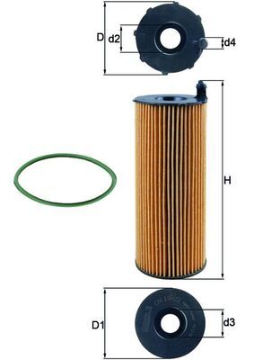 Mahle OX196/3D Oil Filter - 1