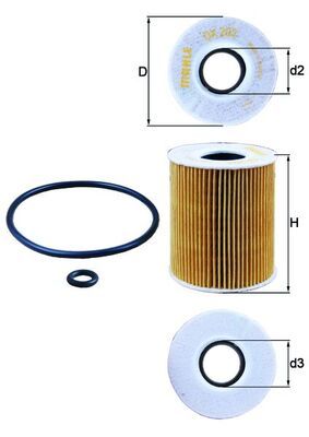 Mahle OX203D Oil Filter - 1